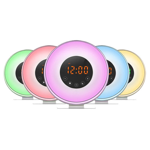 LED Alarm Clock Wake Up Light Alarm Clock Sunrise Simulation Alarm Clock With USB Charger