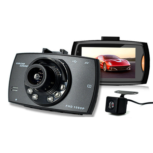 2.7 Inch Car DVR Camera Full HD 1080P 140 Degree Wide Angle Dual Lens