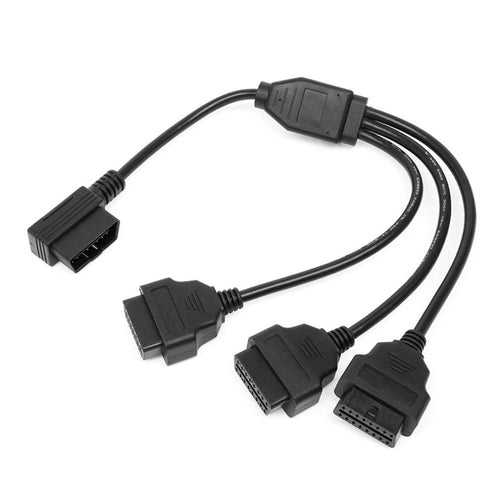 0.5M OBD2 Extension Cable L Shape Elbow Interface One-to-Three Extension Cord OBD Connection